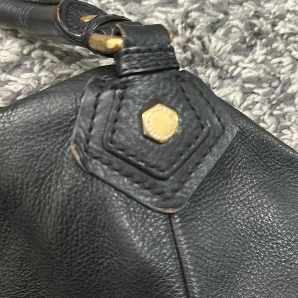 Marc by Marc Jacobs Black Leather Hobo Crossbody Shoulder Bag + Dust Bag
